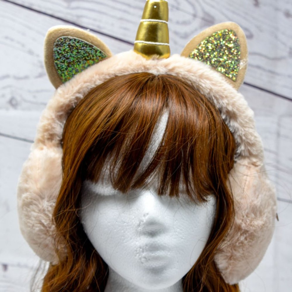 Unicorn Kids/Adult Solid Plush Adjustable Earmuff - Picture 8 of 13